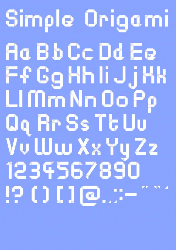 Simple Origami Font