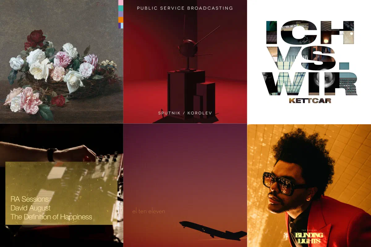 Six album covers for from the six tracks selected below